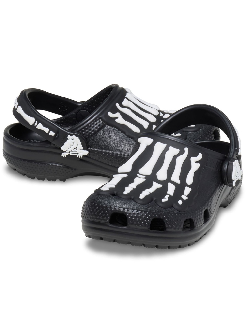 🖤☠️ Crocs Skeleton Glow Black White 🖤☠️